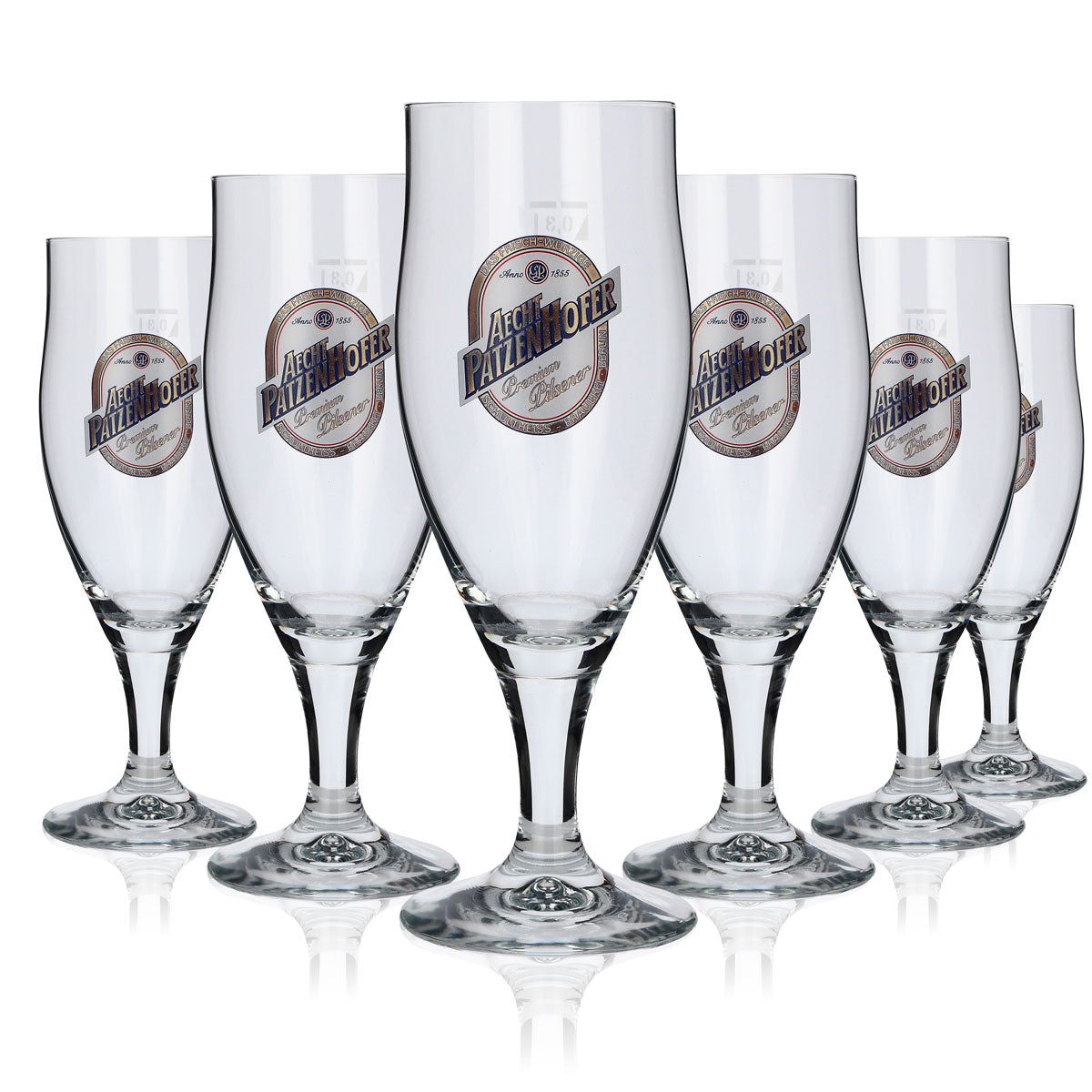 6 bicchieri Schultheiss da 0,3 l per birra chiara Bicchieri da birra Aecht Patzenhofer Pokal – Vista 5