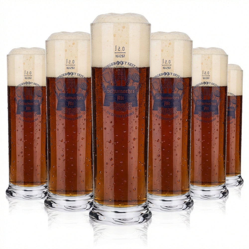 6 bicchieri da birra Schumacher Bicchieri da birra Altbier 0,5 l Stange Düsseldorf