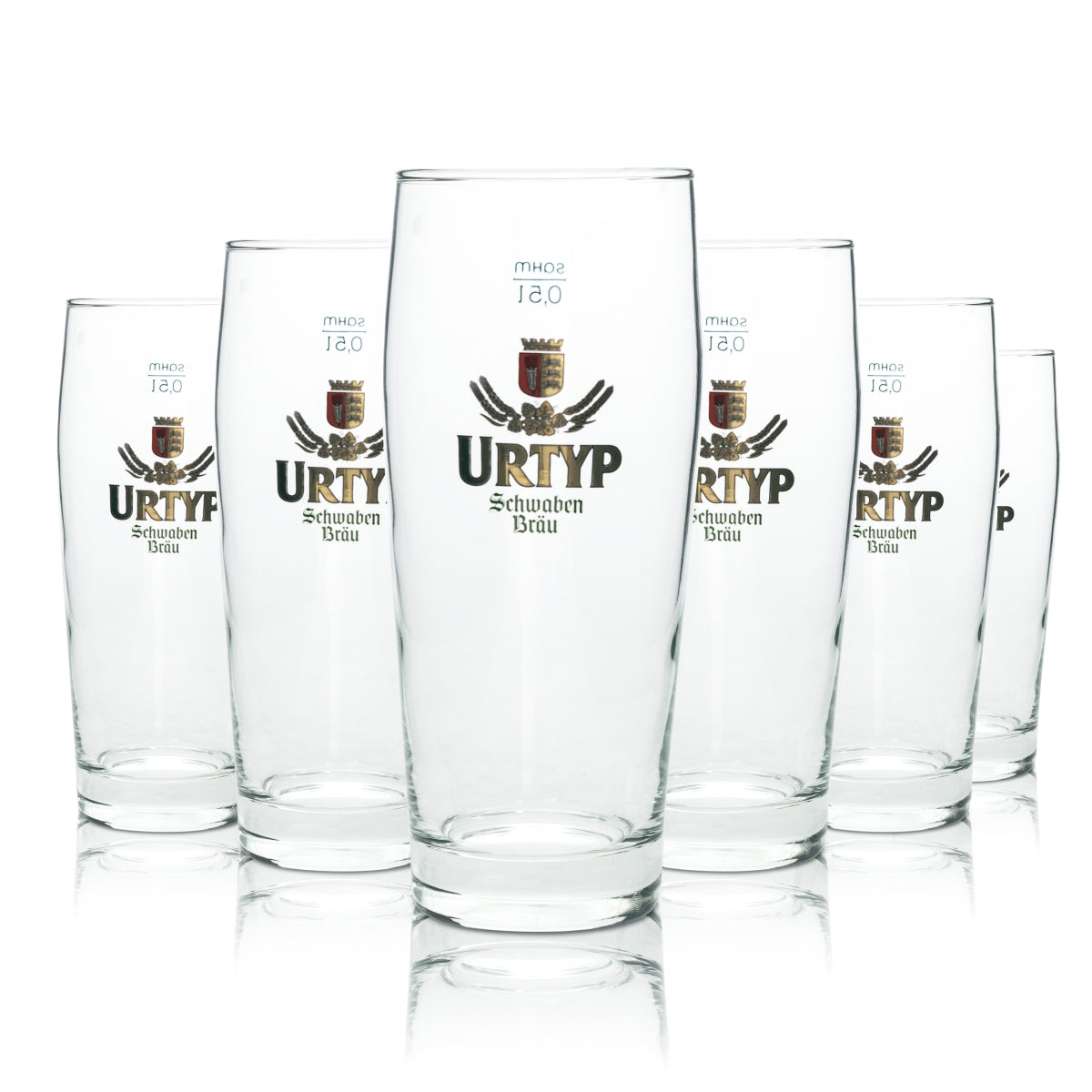 6 bicchieri da birra Schwaben Bräu 0,5 l Willibecher Urtyp Sahm Bicchieri Pils Birrificio Beer