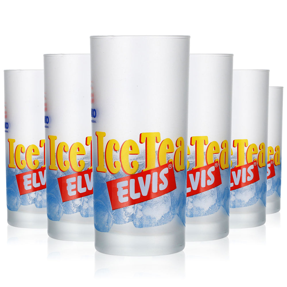 6 bicchieri Schwaben Bräu da 0,2 l per succhi di frutta, versione "Ice Tea Elvis Frosted"