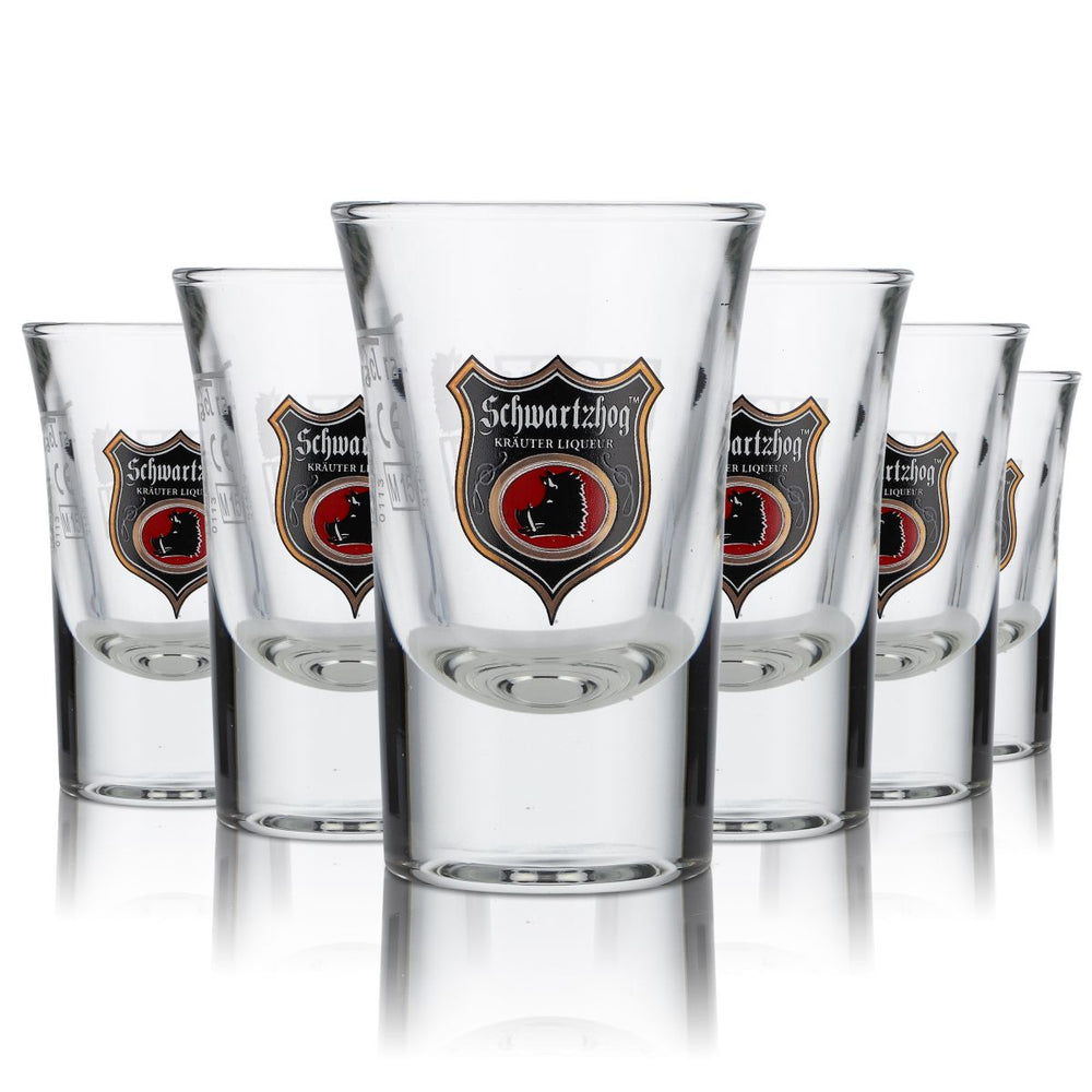 6 bicchieri da shot in vetro Schwartzhog da 2 cl, bicchieri da grappa, bicchieri da liquore, set di bicchieri corti