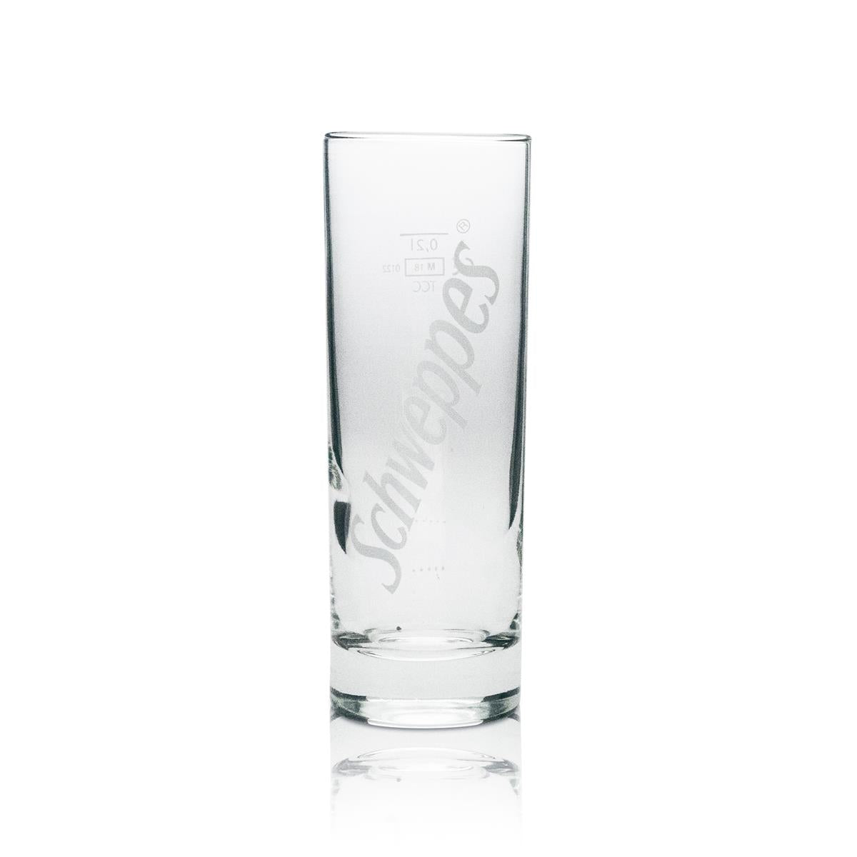 6 bicchieri da long drink Schweppes Softdrink rotondi con scritta bianca – Vista 2