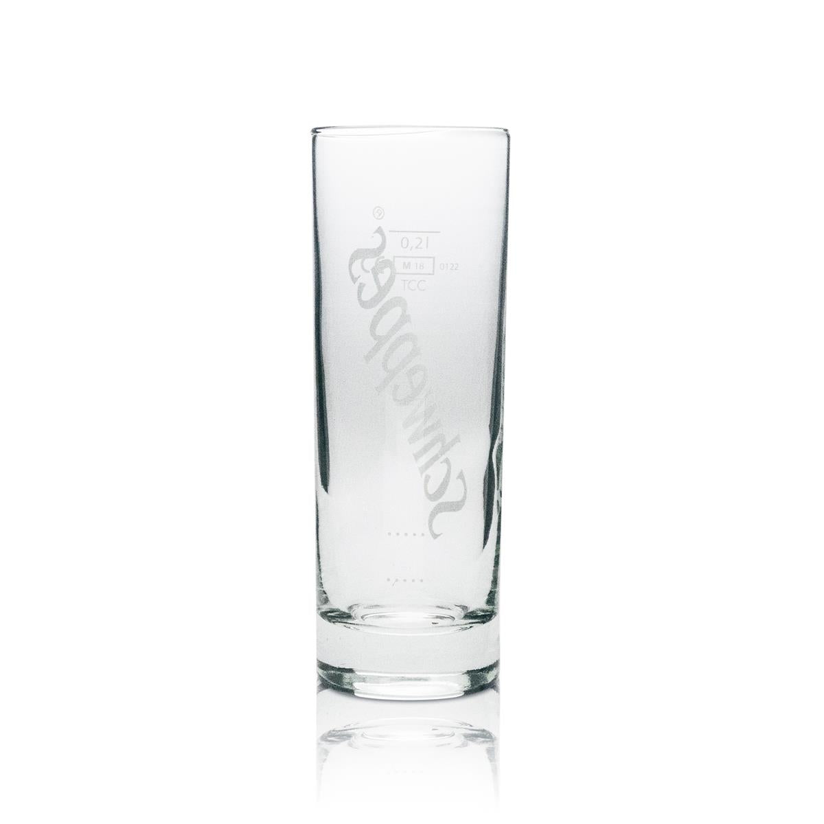 6 bicchieri da long drink Schweppes Softdrink rotondi con scritta bianca – Vista 3