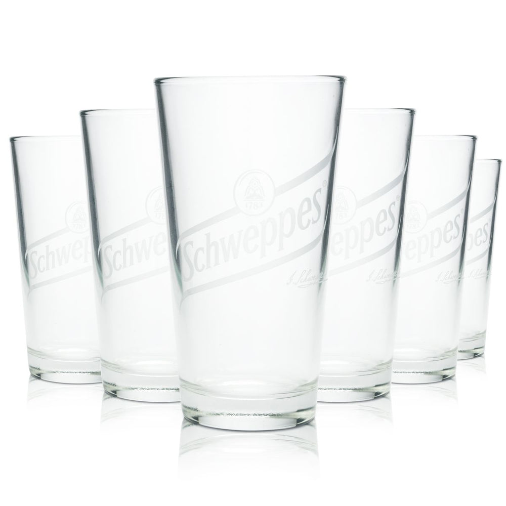 6 bicchieri Schweppes 0,3 l Willibecher Bicchieri a forma di V Softdrink Limo Longdrink