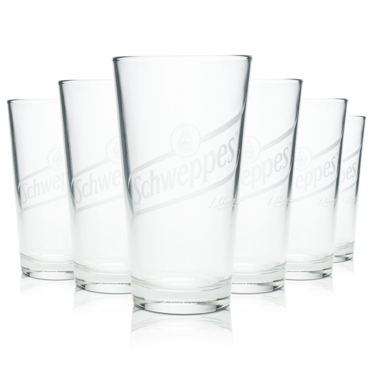 6 bicchieri Schweppes 0,3 l Willibecher Bicchieri a forma di V Softdrink Limo Longdrink