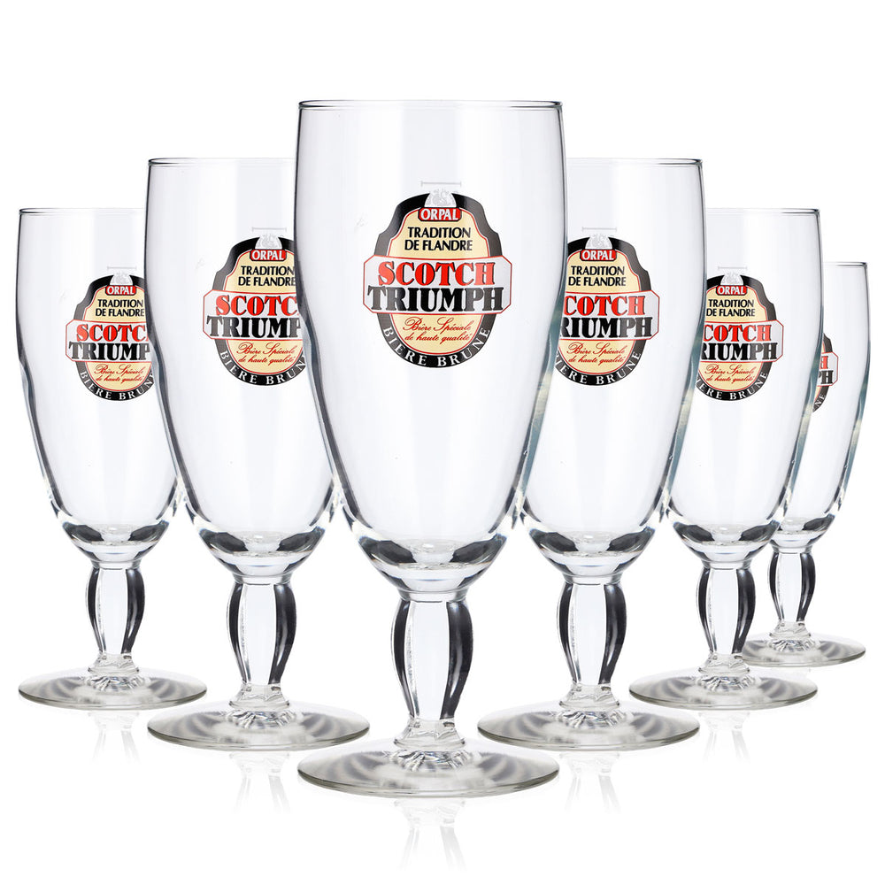 6 bicchieri da birra Scotch Triumph da 0,25 l a forma di coppa