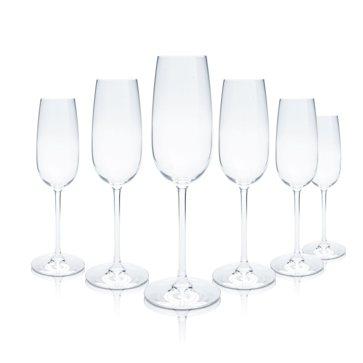 6 bicchieri da spumante Bicchiere da champagne 0,22 l Bicchiere da prosecco Flûte Set di bicchieri