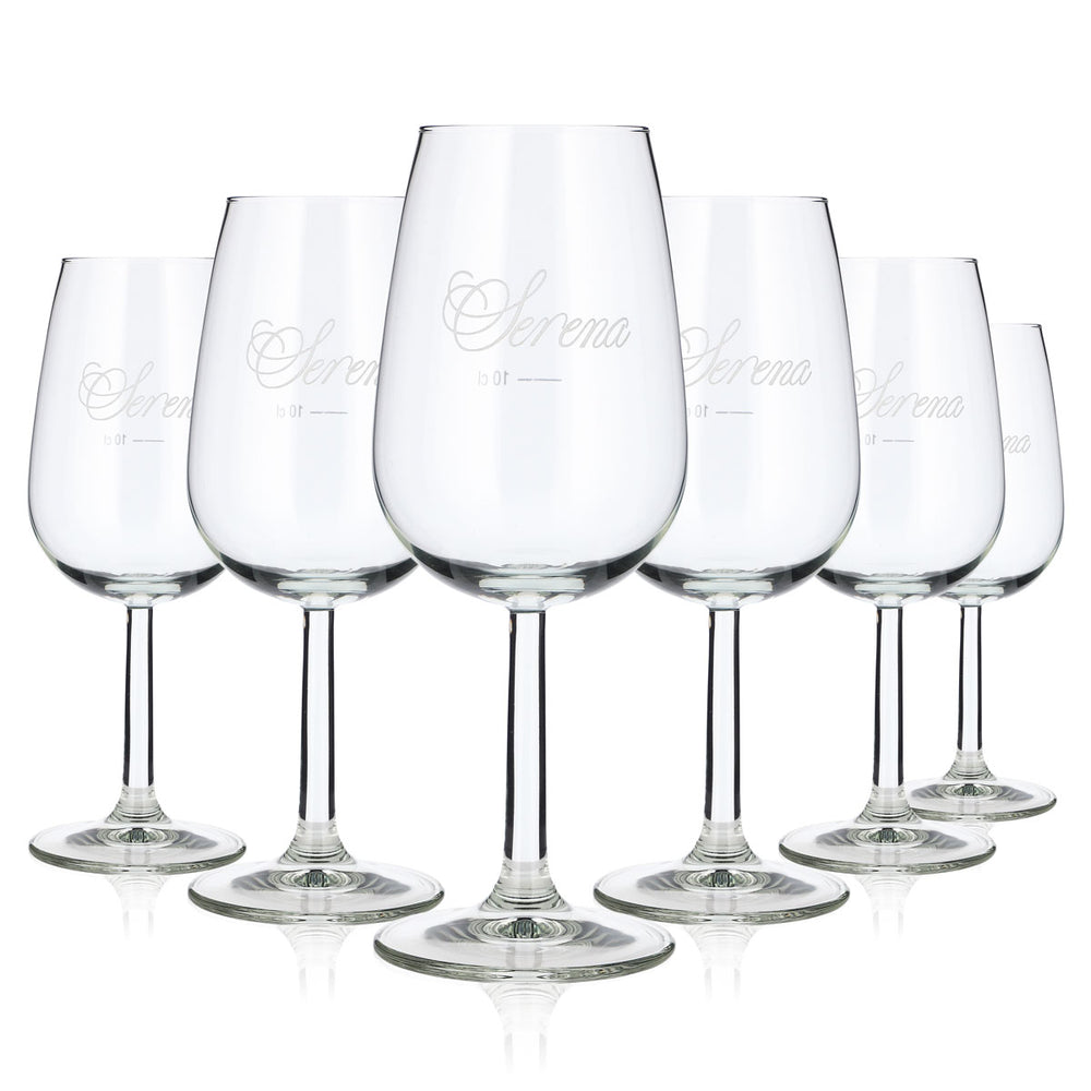 6 bicchieri da vino Serena da 0,22 l con logo bianco Rastal della Mosella (set da 6)