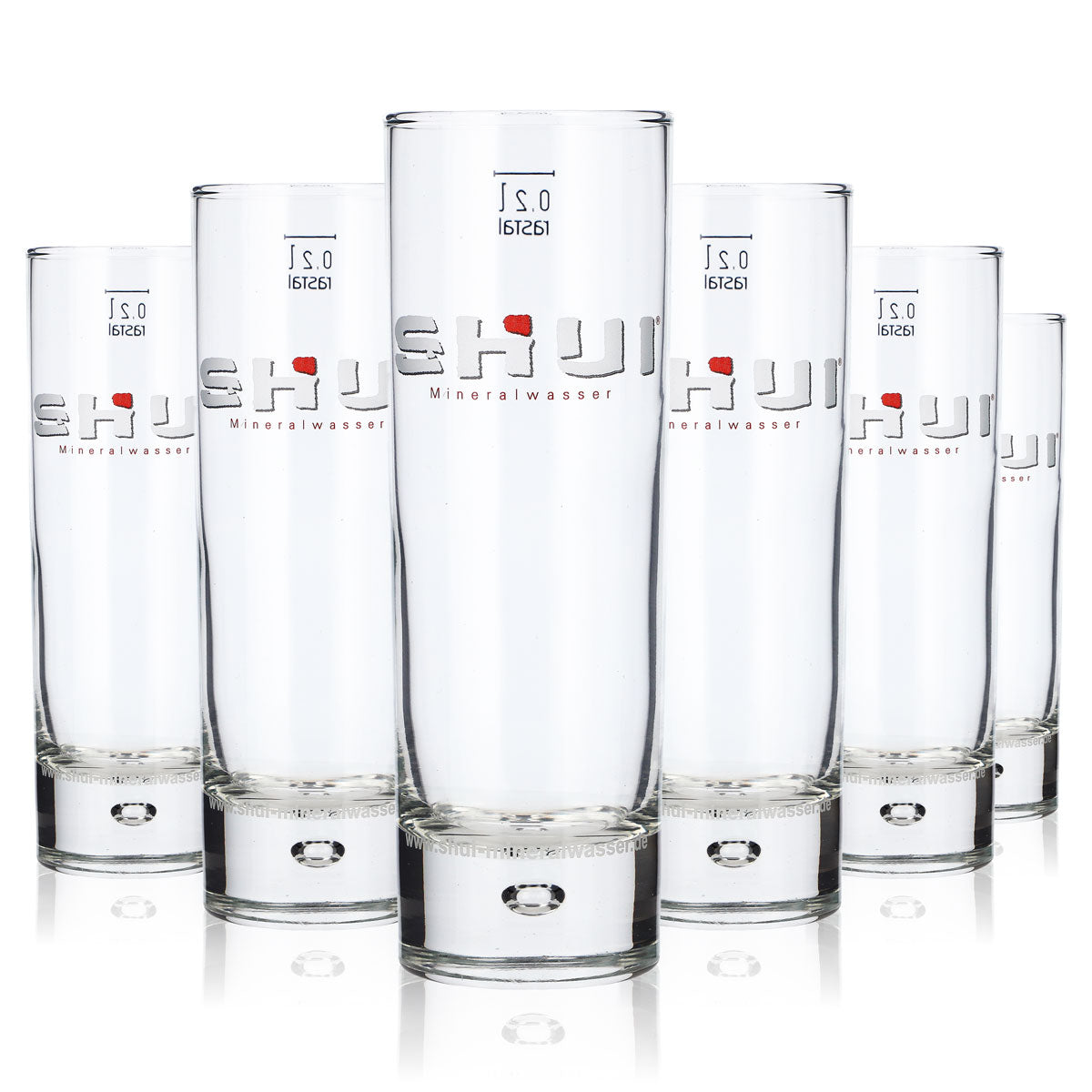 6 bicchieri Shui Bicchieri da acqua Bicchieri per bevande analcoliche 0,2 l Tazza – Vista 5
