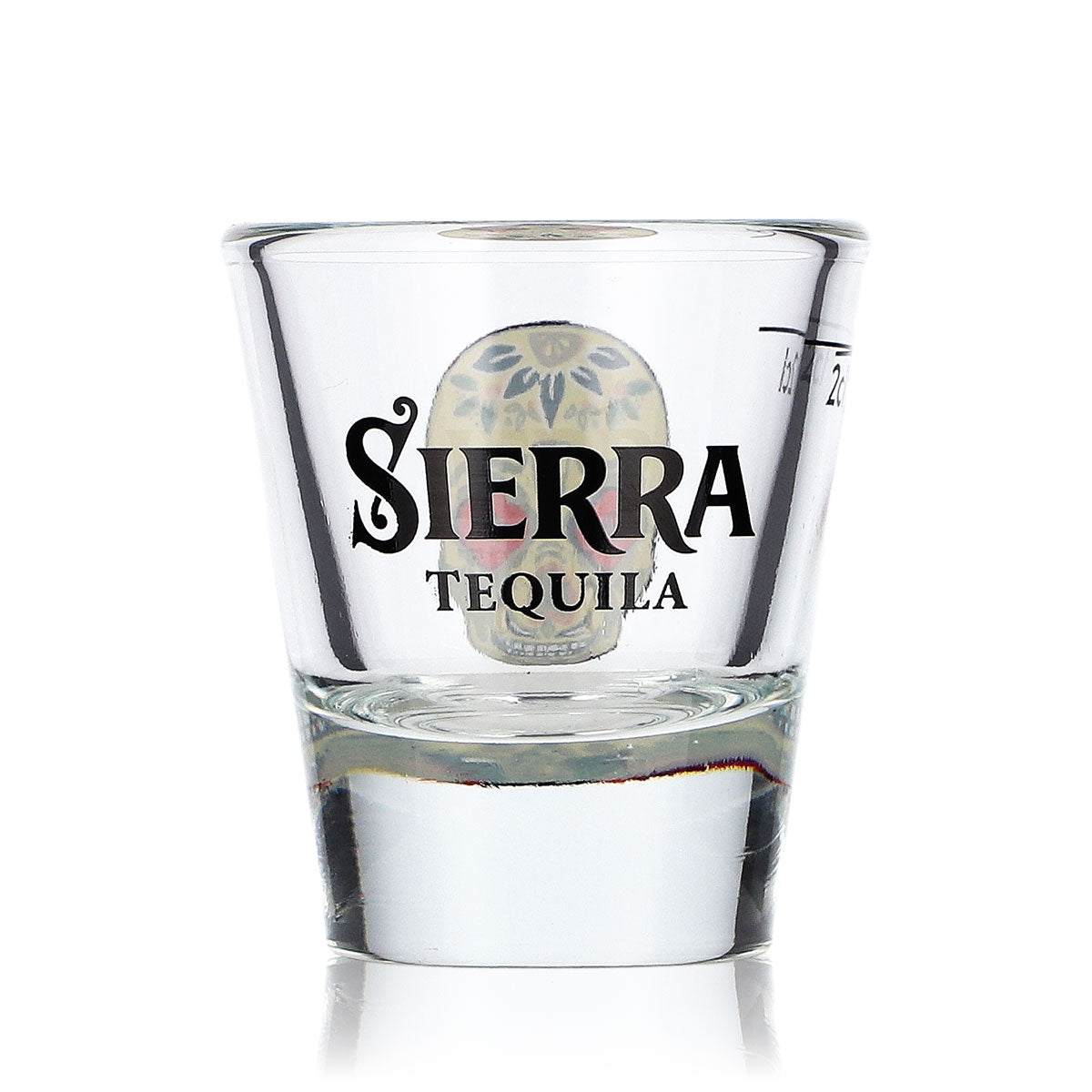 6 bicchieri da tequila Sierra, bicchieri da shot da 2 cl con logo teschio giallo – Vista 2