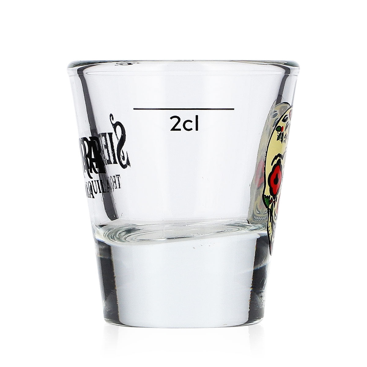 6 bicchieri da tequila Sierra, bicchieri da shot da 2 cl con logo teschio giallo – Vista 5