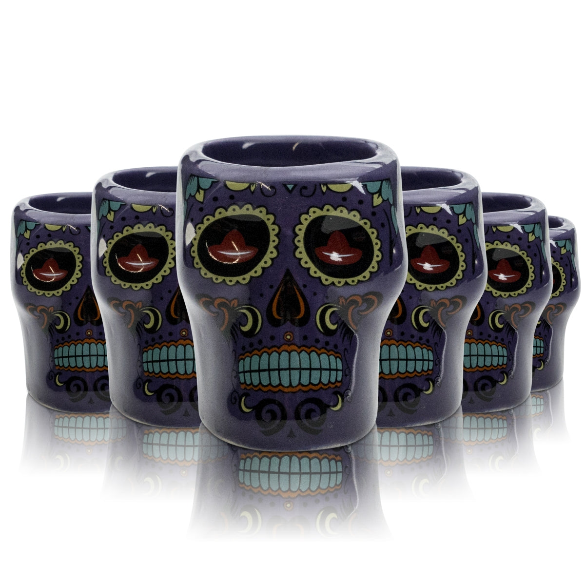 6 bicchieri da tequila Sierra 2 cl Shot Kurze Stamper con teschio Mezcal Gastro