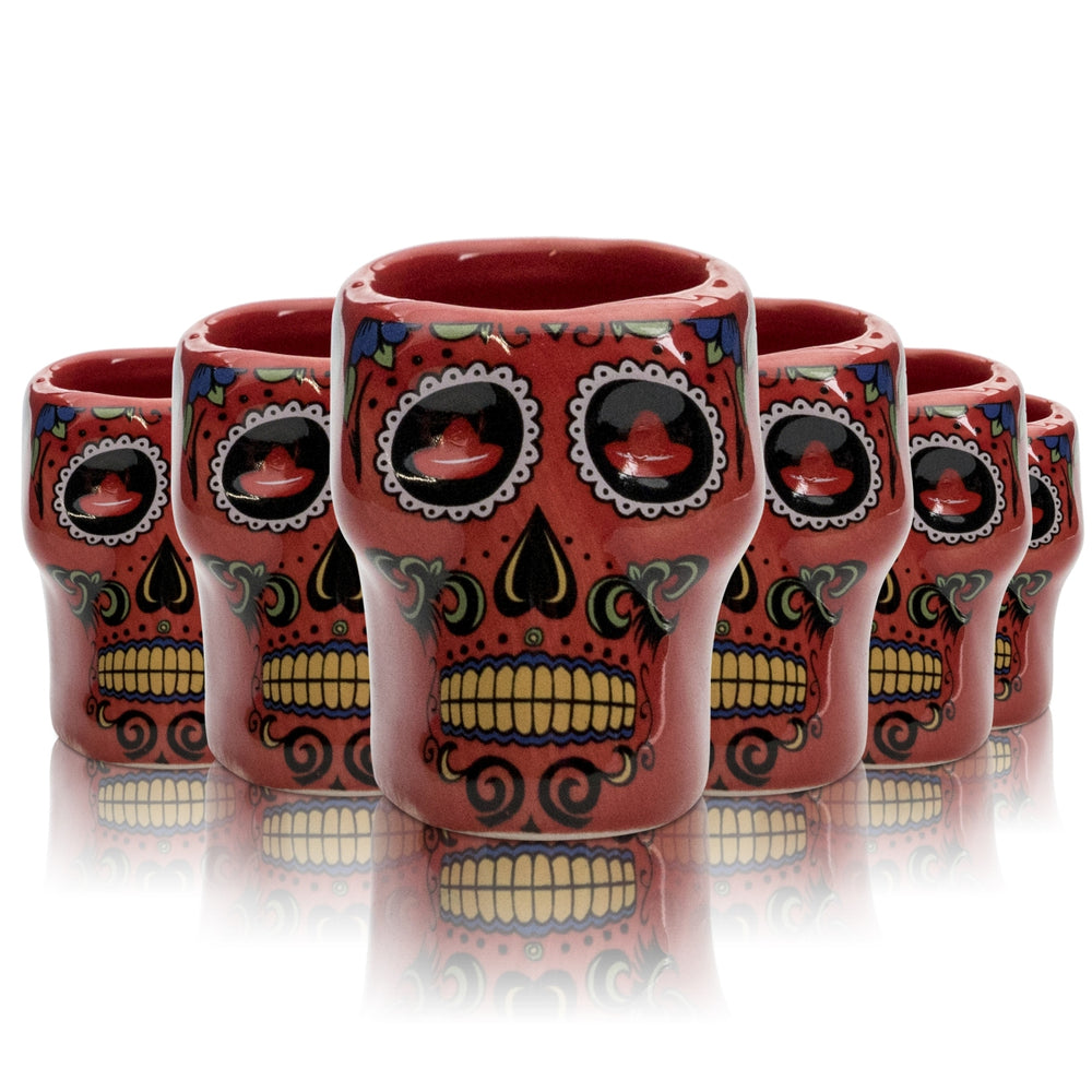 6 bicchieri da tequila Sierra 2 cl con stampino Teschi corti Bicchieri Mezcal Gastro