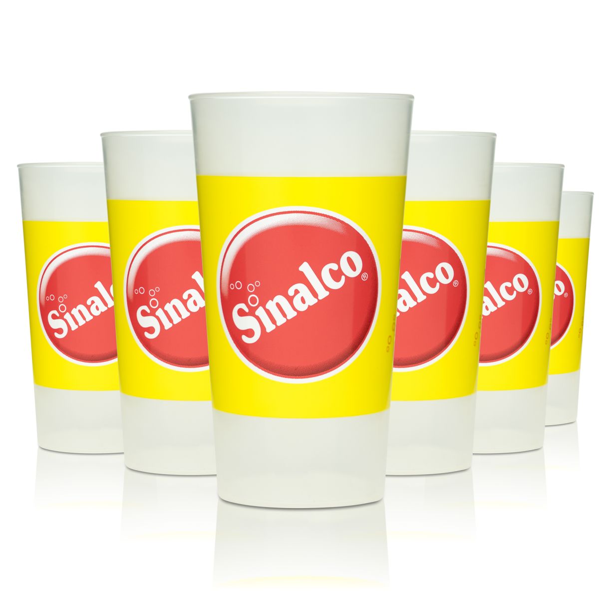 6 bicchieri riutilizzabili in plastica Sinalco, vetro 0,3 l, plastica rigida, bicchieri per bibite analcoliche, limonata