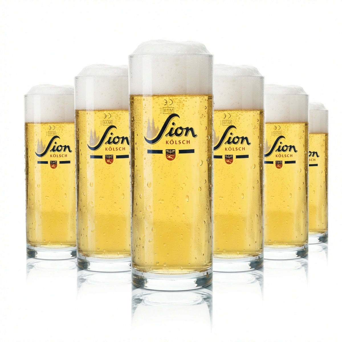 6 bicchieri da birra Sion 0,4 l Kölsch Stange bicchieri tulipano Willi Köln Rastal Beer