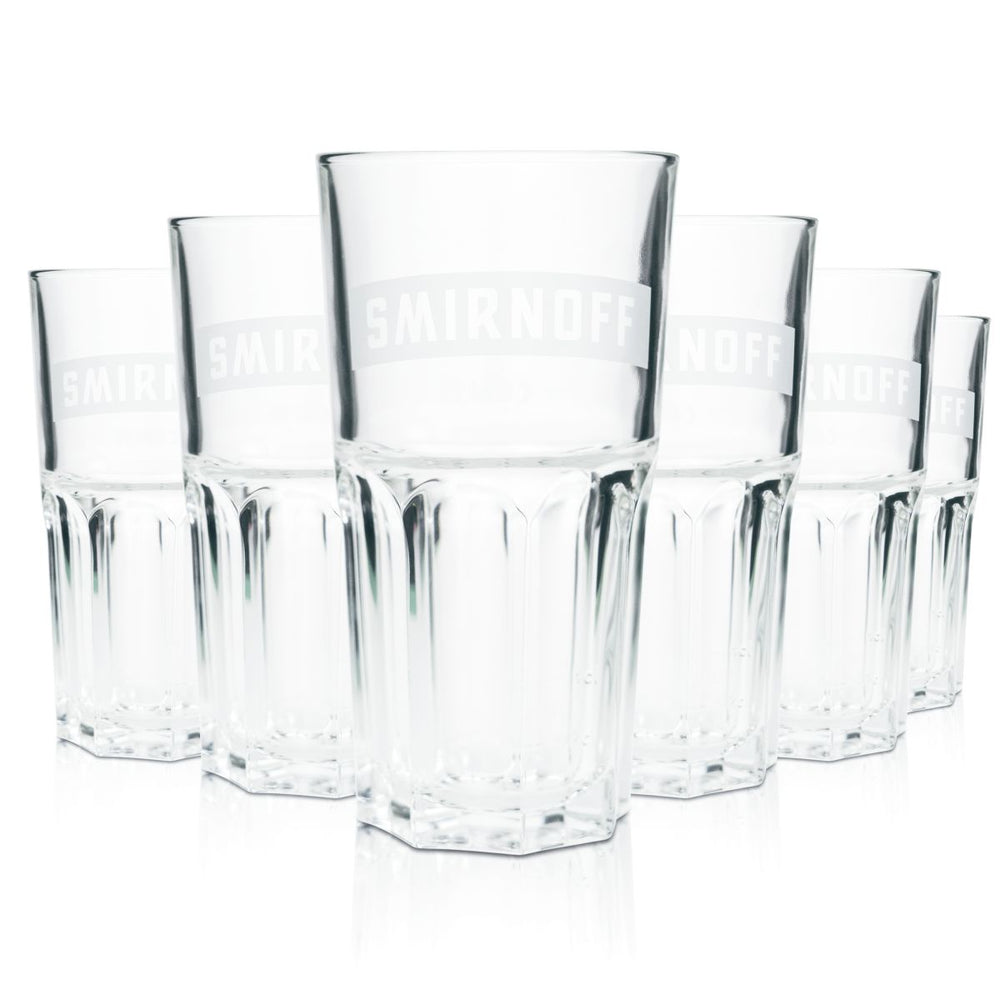 6 bicchieri Smirnoff 0,3 l bicchieri da long drink bicchieri da cocktail Vodka Moscow Mule Martini