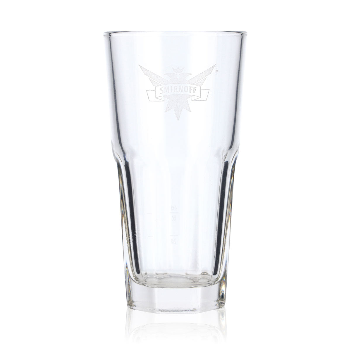 6 bicchieri da vodka Smirnoff in vetro da 0,3 l Bicchieri da long drink Logo satinato – Vista 2