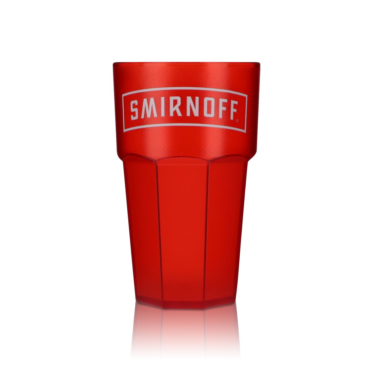 6 bicchieri da vodka Smirnoff in plastica acrilica, versione rossa – Vista 2