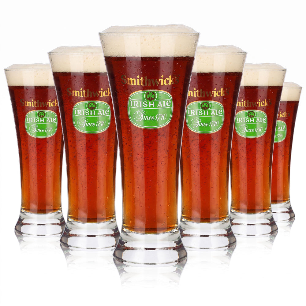 6 bicchieri da birra Smithwick's a calice da 0,33 l, Irish Ale, logo verde (set da 6)