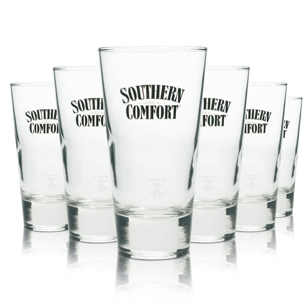 6 bicchieri da whisky Southern Comfort Longdrink con logo marrone