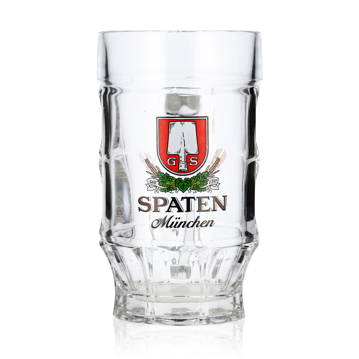 6 bicchieri da birra Spaten da 0,3 l, boccali da birra, boccali da birra a forma di contornino, Monaco di Baviera - MERCE DI SECONDA SCELTA – Vista 2