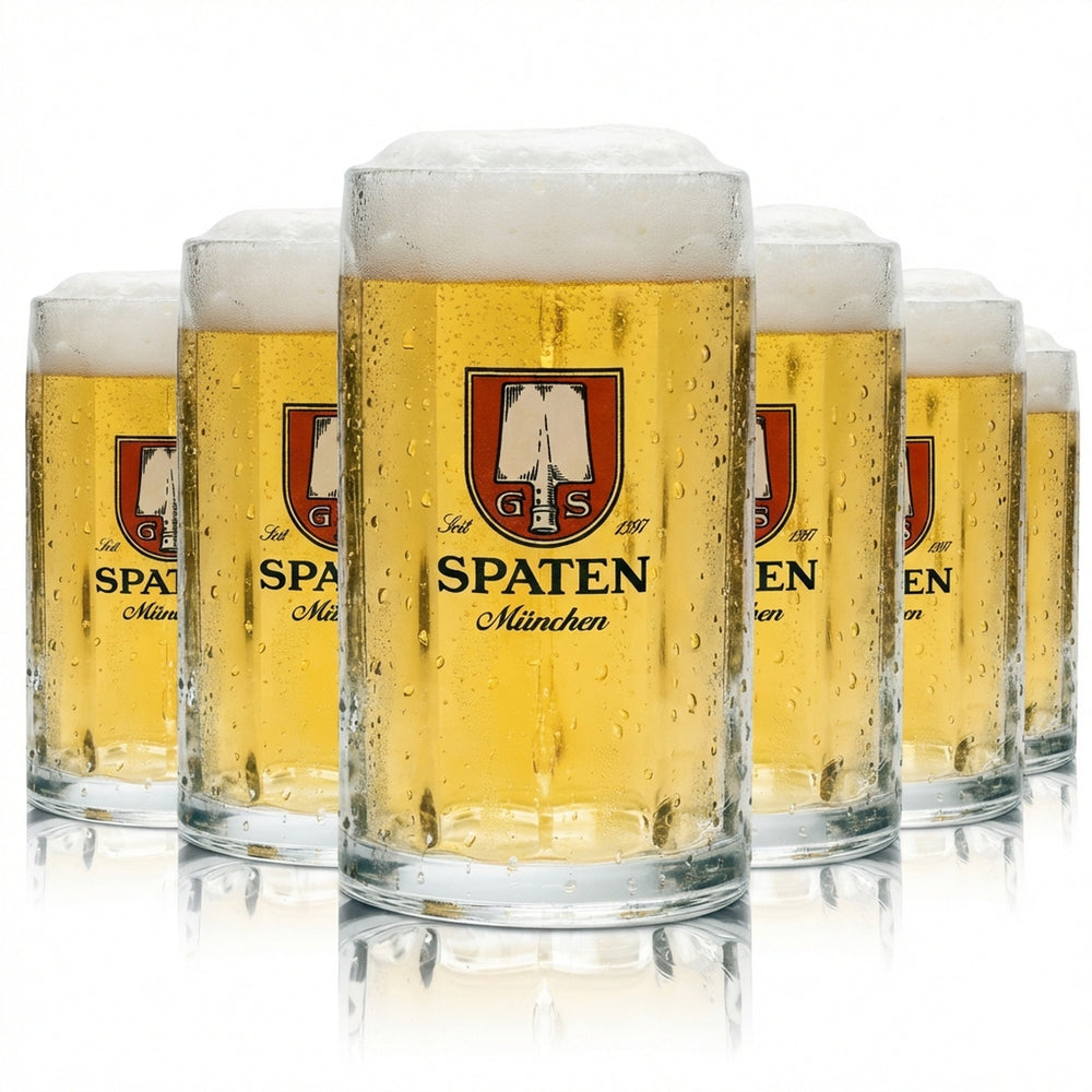 6 bicchieri da birra Spaten 0,3 l boccale Brema Seidel bicchieri boccali Henkel Humpen Beer