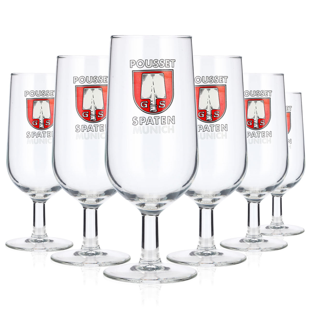 6 bicchieri da birra Spaten da 0,3 l, modello "Pousset Spaten Munich"
