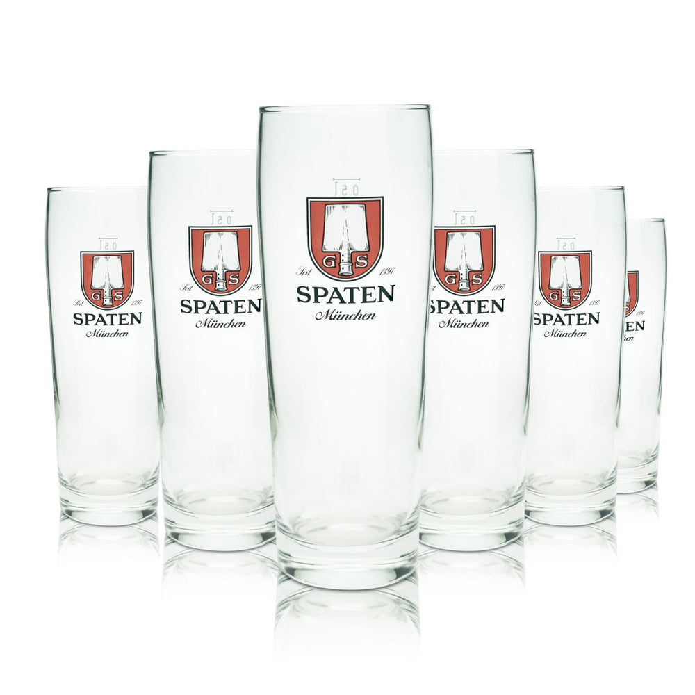 6 bicchieri da birra Spaten 0,5 l Löwenbecher chiari Set Birrificio Monaco Baviera