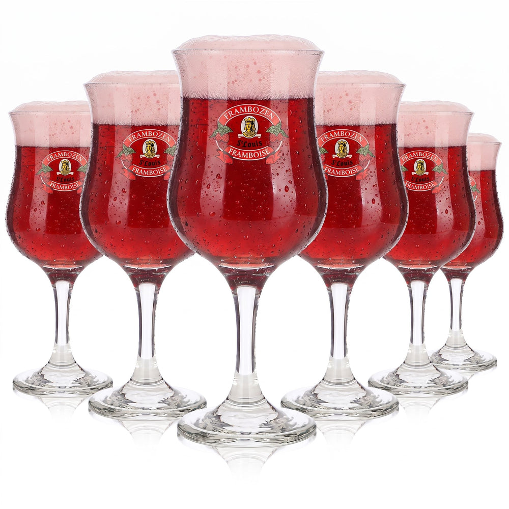 6 bicchieri da birra St. Louis da 0,37 l, modello "Frambozen" Dema Goblet