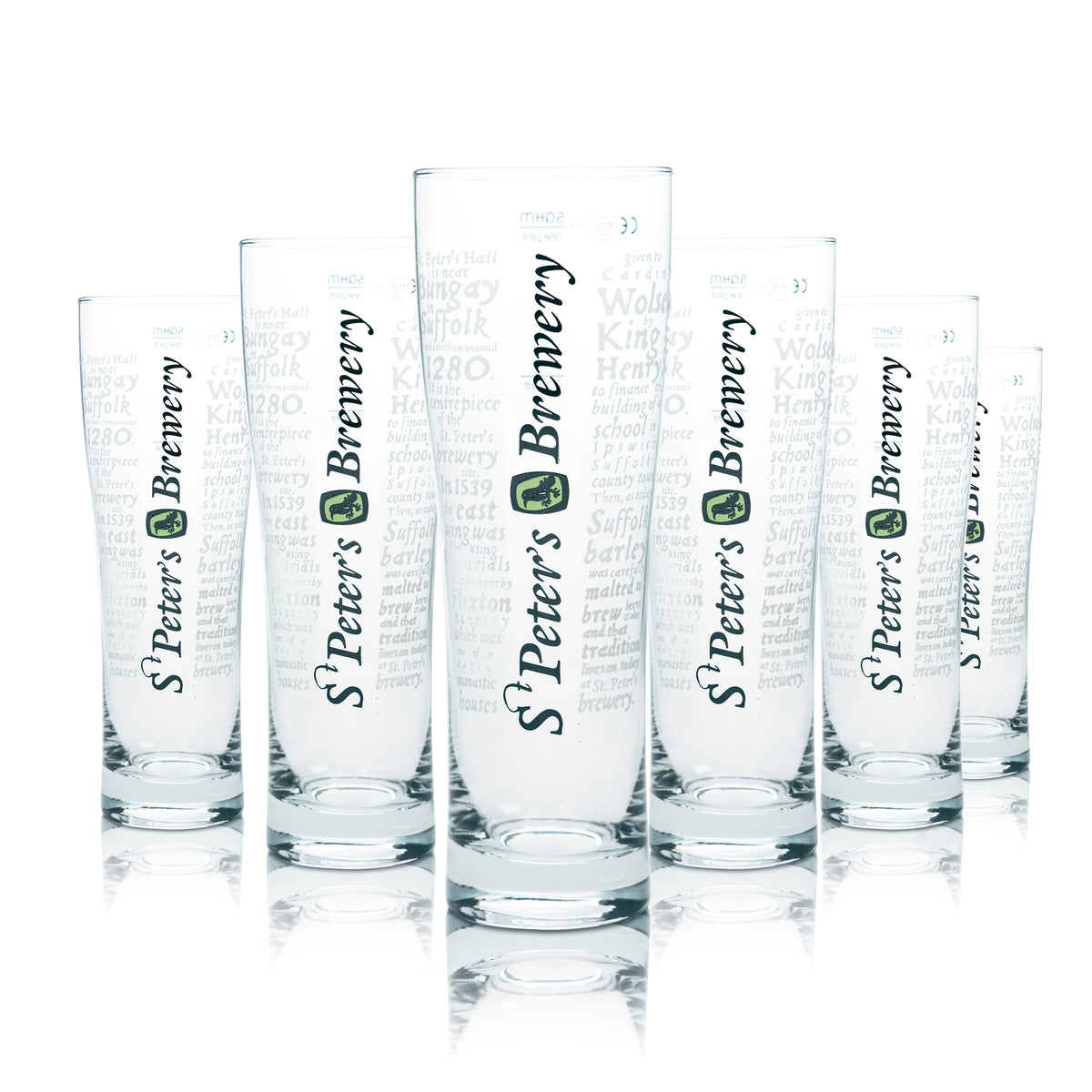 6 bicchieri da birra St. Peter's Brewery 0,5 l, forma a tulipano, bicchieri da birra da bar – Vista 4