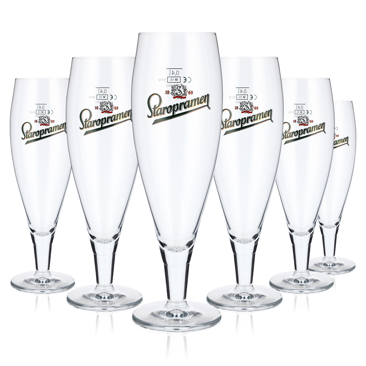 6 bicchieri da birra Staropramen da 0,4 l, modello a tulipano Ritzenhoff (set da 6)
