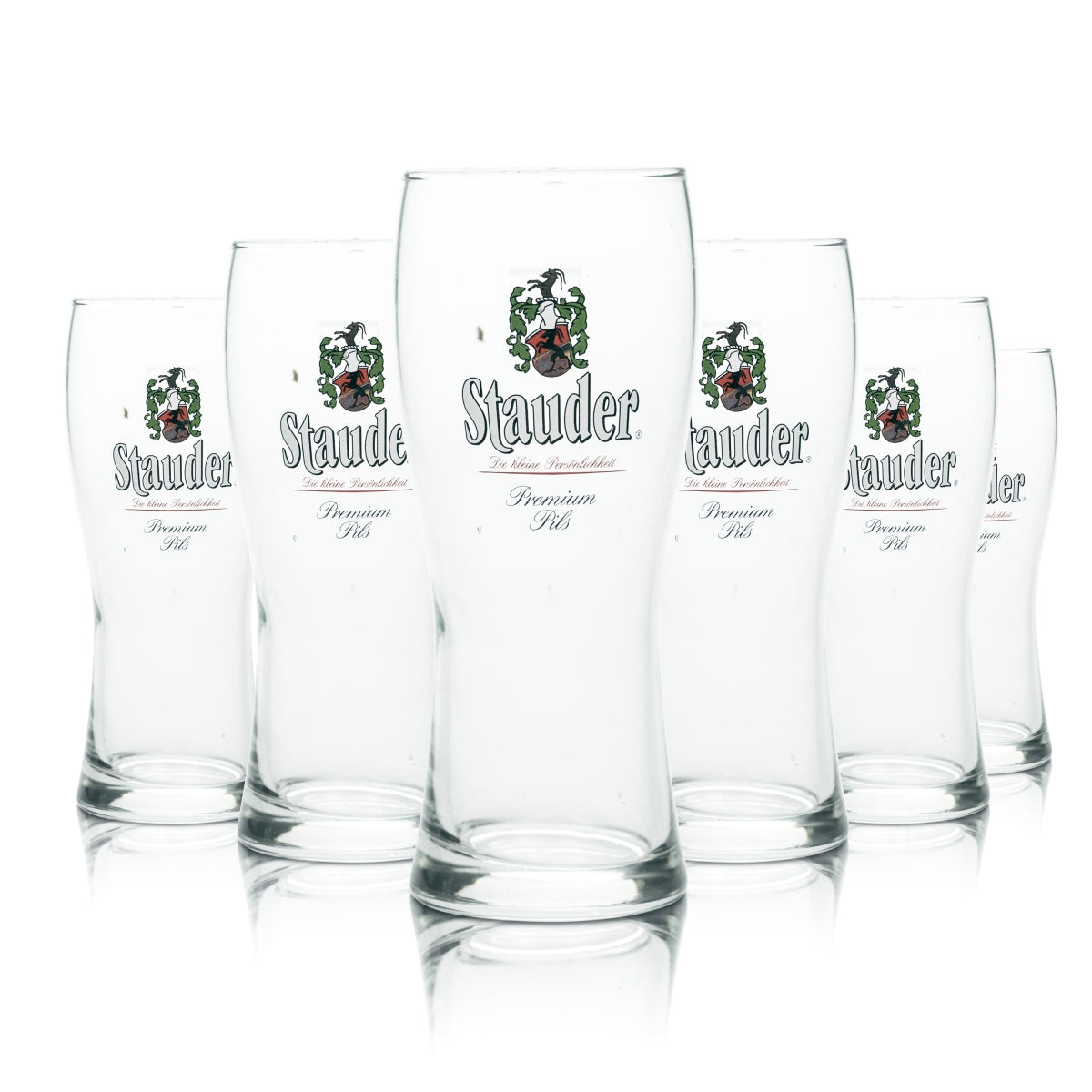 6 bicchieri da birra Stauder in vetro da 0,3 l, forma a calice, premium, per birra pils, birrificio, bar