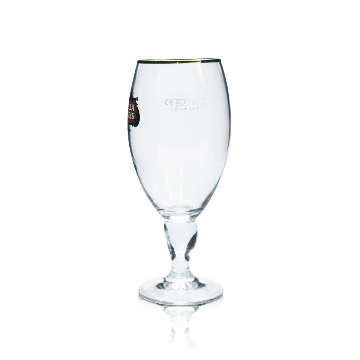 6 bicchieri da birra Stella Artois 0,5 l, forma a tulipano con bordo dorato e stelo di design – Vista 3