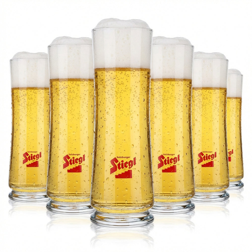 6 bicchieri da birra Stiegl da 0,2 l Bicchieri da birra Sahm