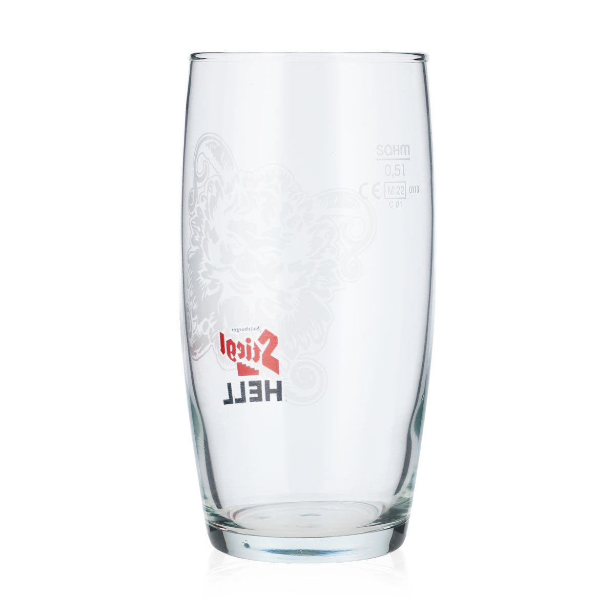 6 bicchieri da birra Stiegl da 0,5 l, modello Tumbler, vetro chiaro, logo bianco, bicchieri da whisky Sahm (set da 6) – Vista 3