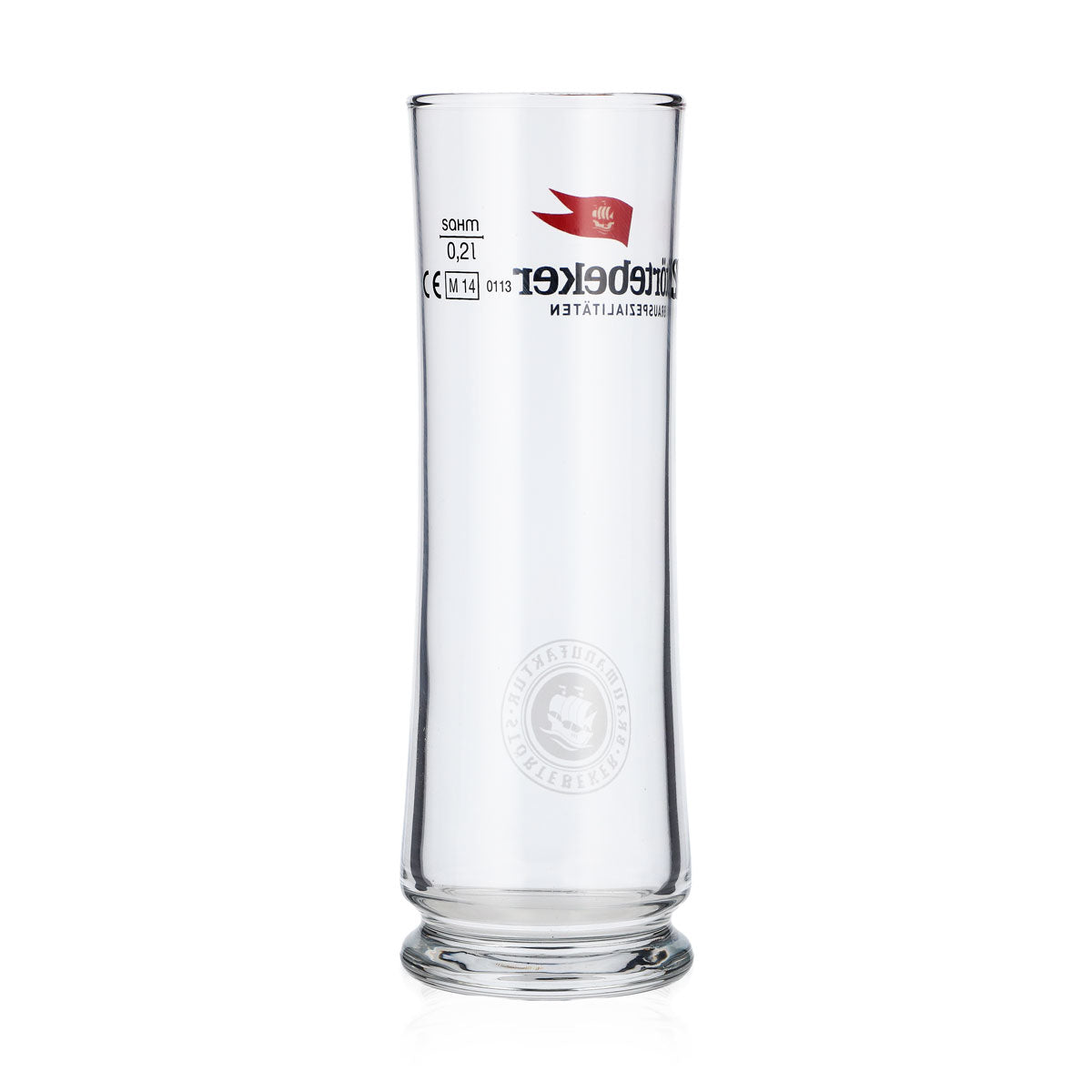 6 bicchieri da birra Störtebeker da 0,2 l con logo bianco rotondo sul fondo Bicchieri Stiegl – Vista 3