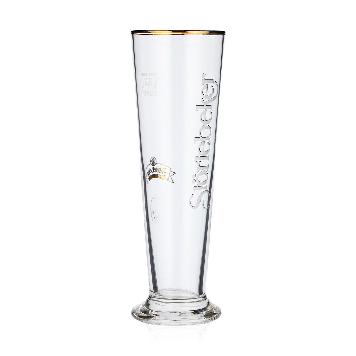 6 bicchieri da birra Störtebeker 0,2 l Logo semplice con bordo dorato – Vista 3