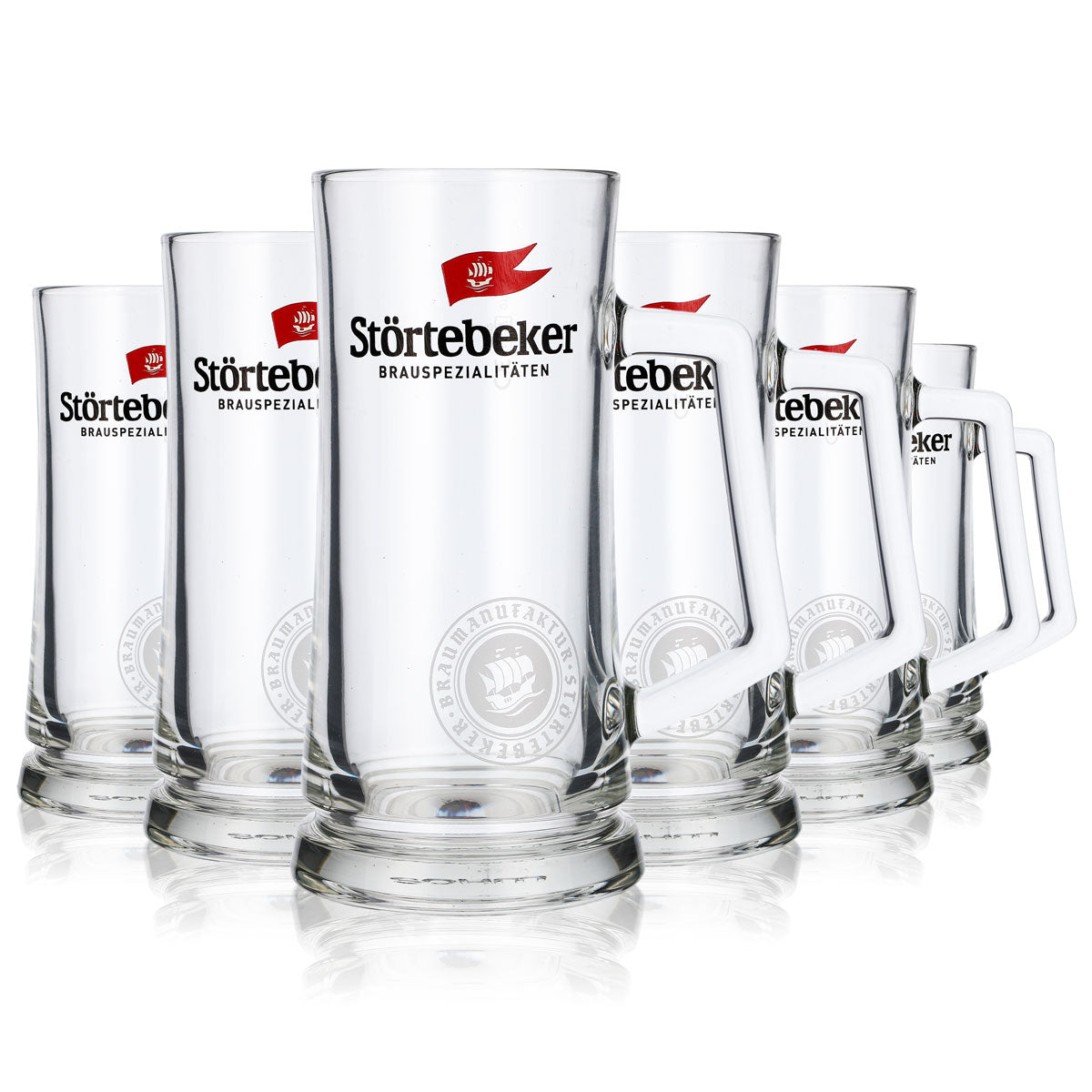 6 bicchieri Störtebeker Koggenseidel da 0,3 l, boccali da birra, bicchieri della birreria Stralsund