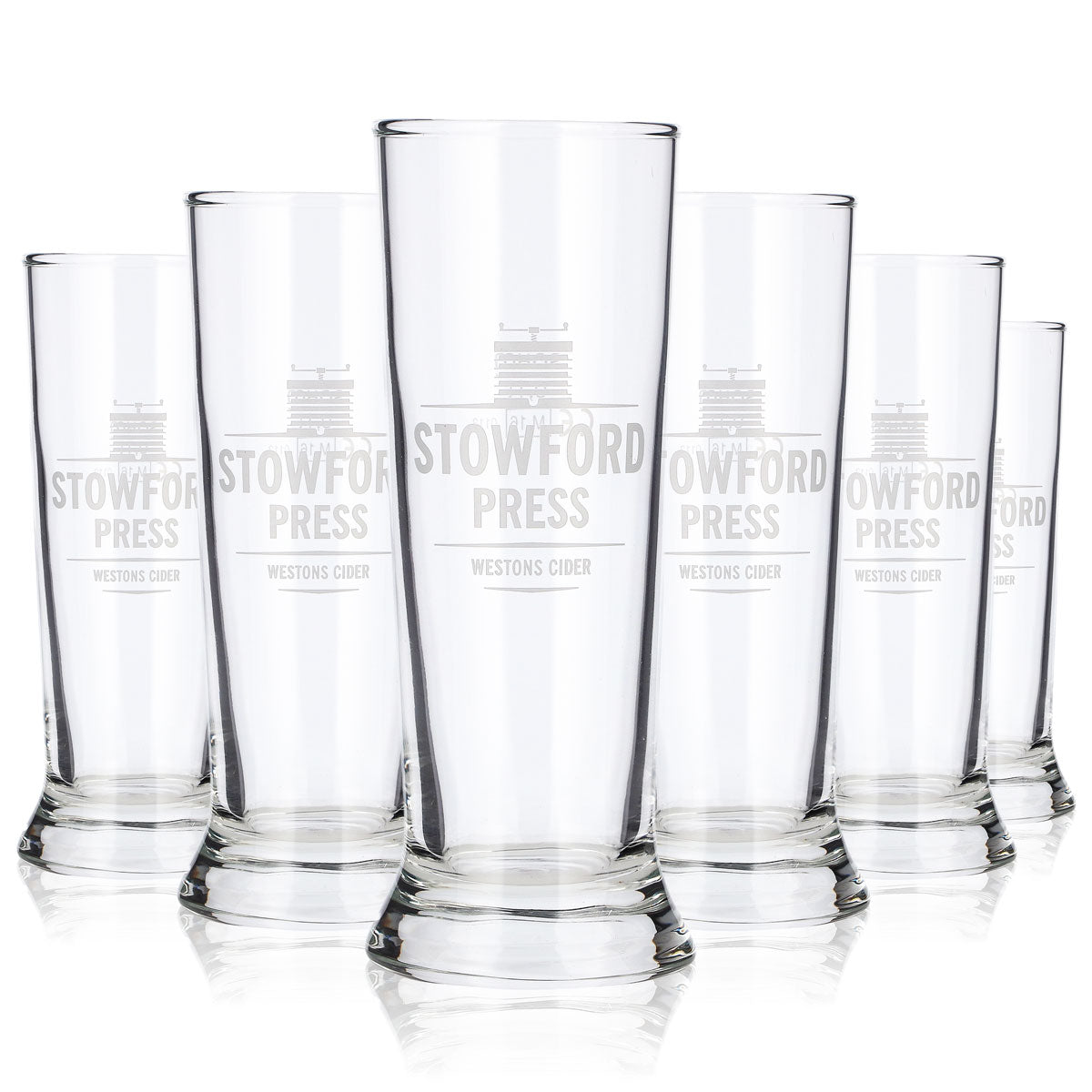 6 bicchieri da sidro Stowford da 0,1 l, modello Longdrink Sahm