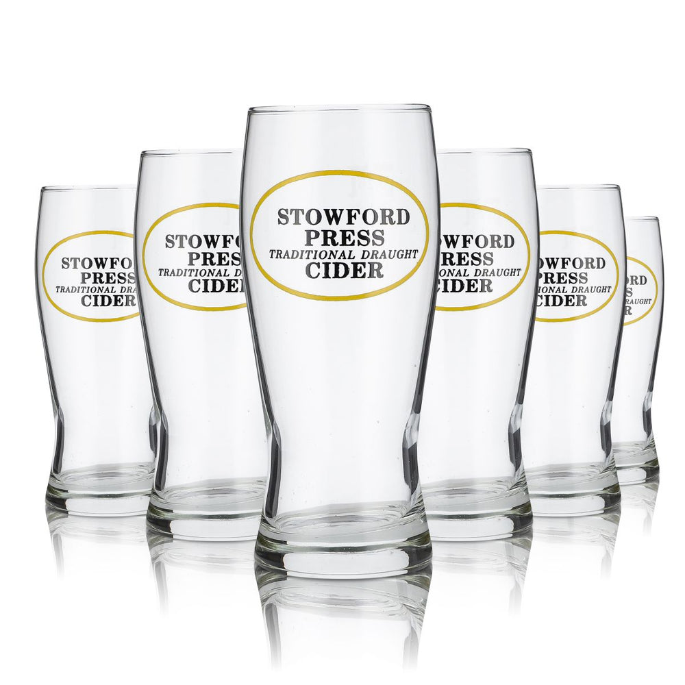 6 bicchieri Stowford Press da 0,25 l Set di bicchieri da birra Irish Cider Half Pint Birrificio UK