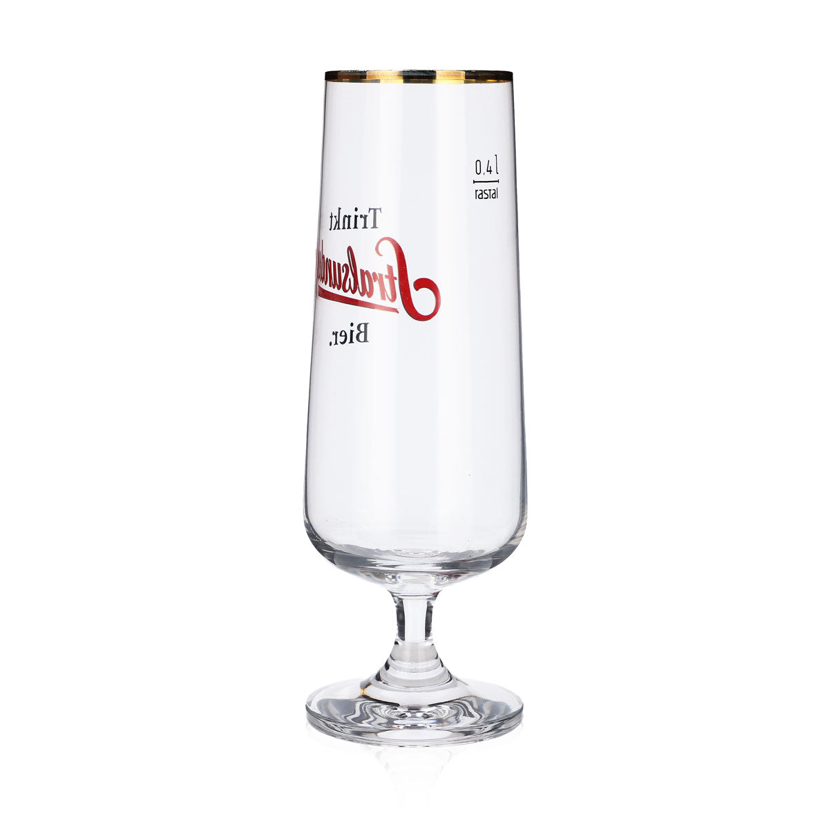 6 bicchieri da birra Stralsunder Glas 0,4 l con bordo dorato, set di bicchieri Pilstulpe Hanse Brauerei – Vista 4