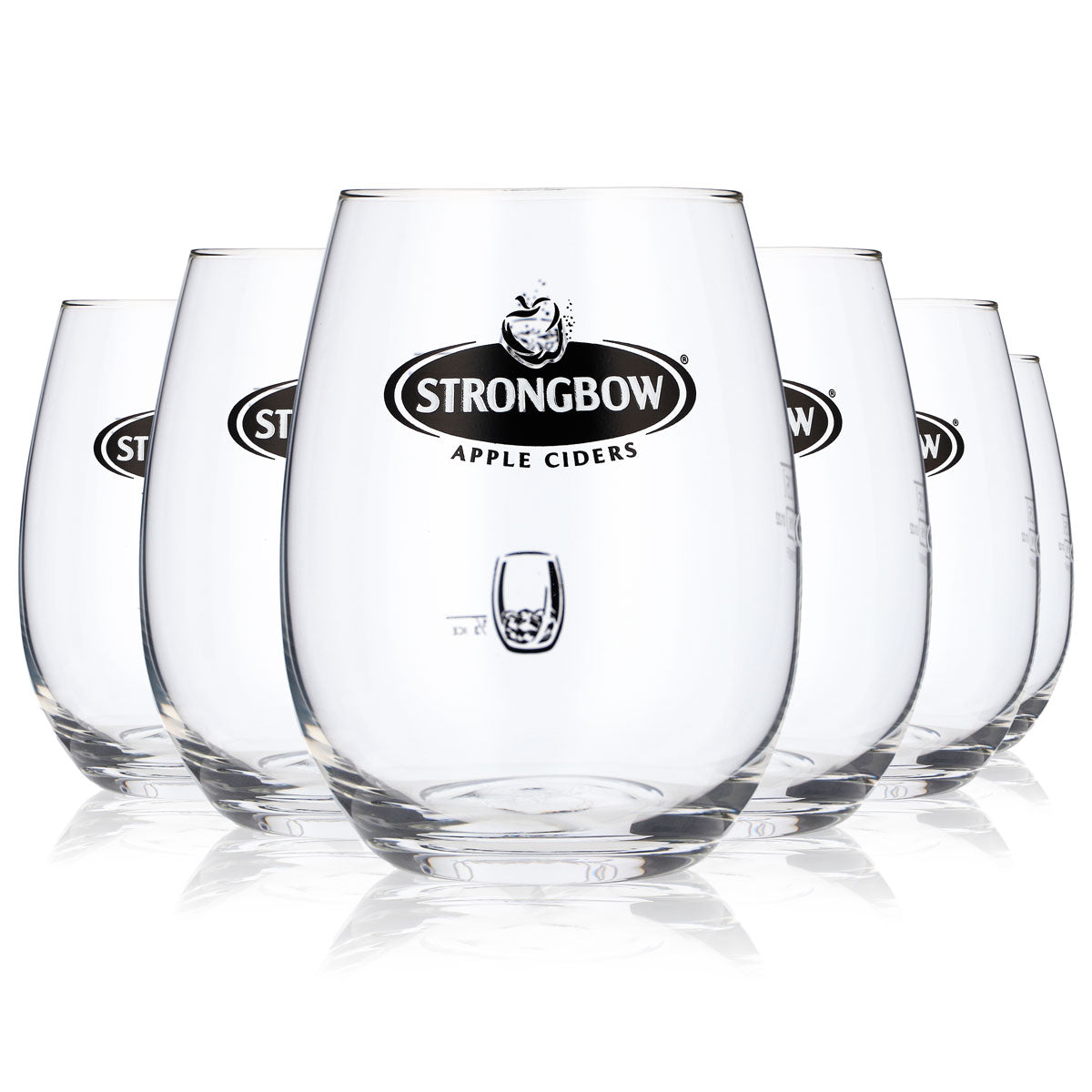 6 bicchieri Strongbow Cider Bicchieri in vetro Tumbler Apple Ciders Perfect Serve – Vista 6