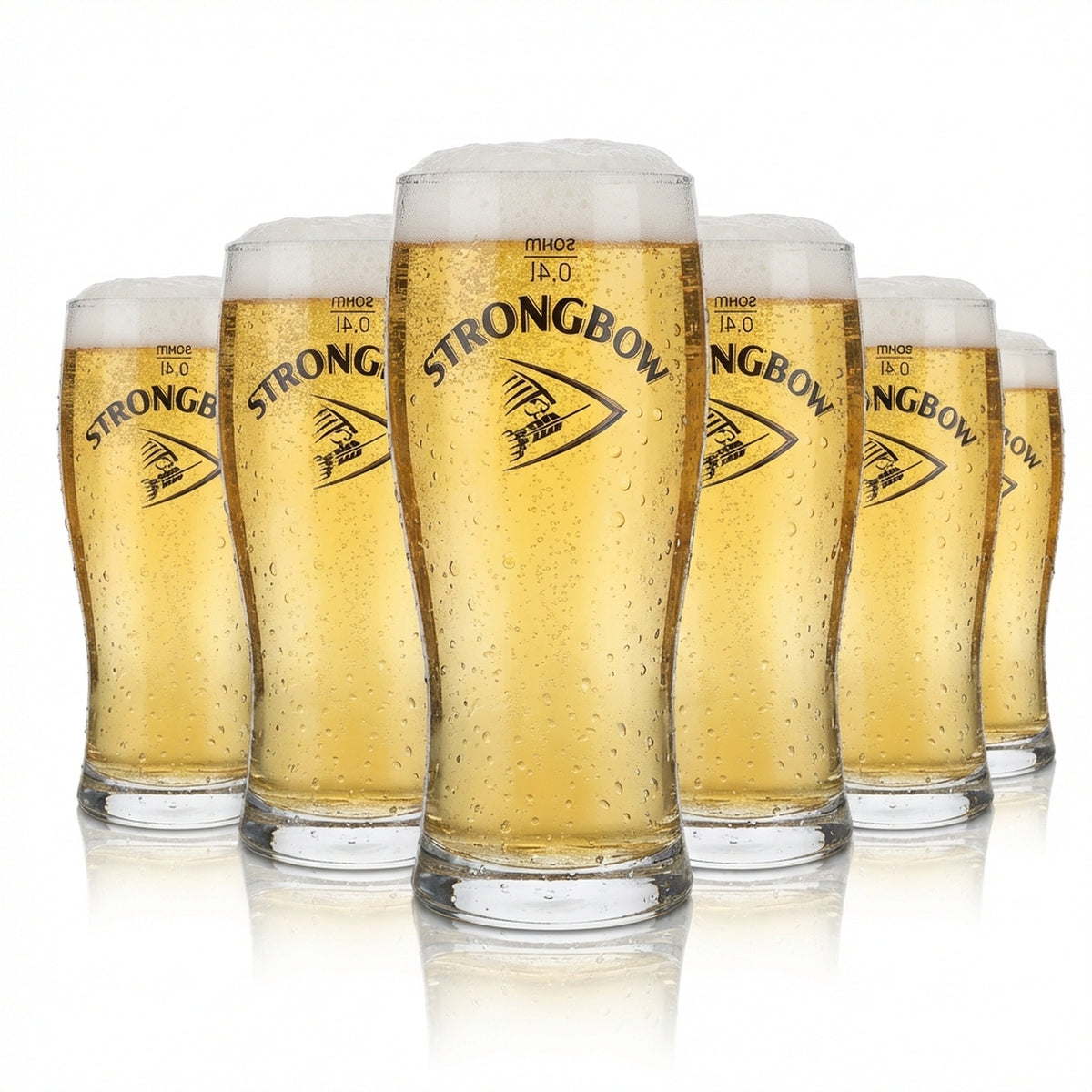 6 bicchieri Strongbow da 0,4 l Set di bicchieri da sidro, birra e birra di mele