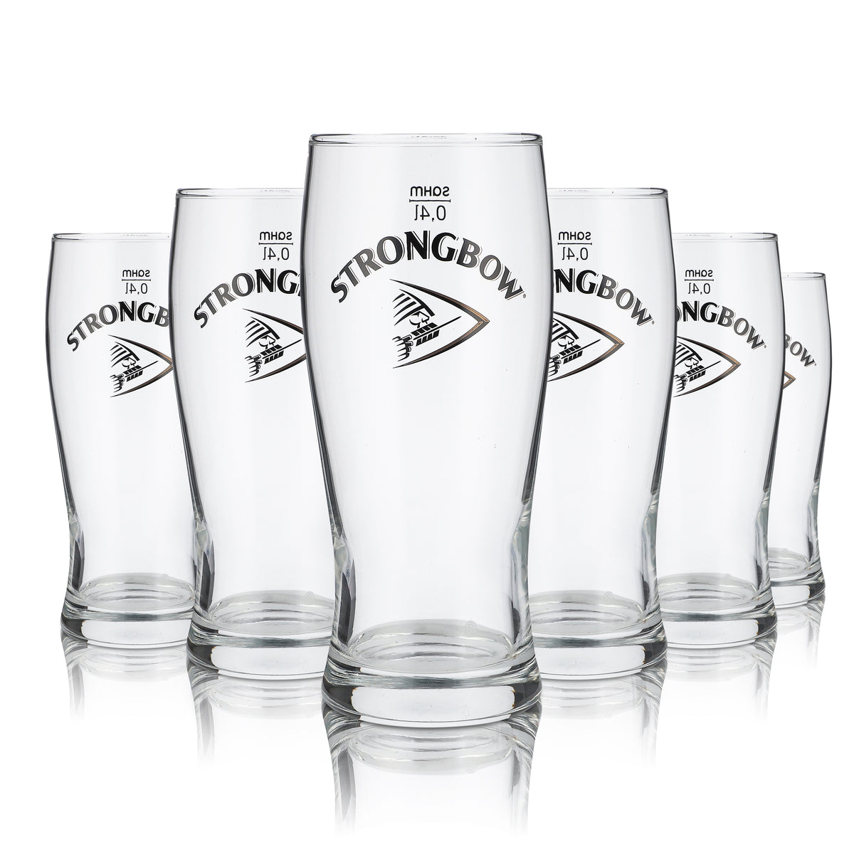 6 bicchieri Strongbow da 0,4 l Set di bicchieri da sidro, birra e birra di mele – Vista 4