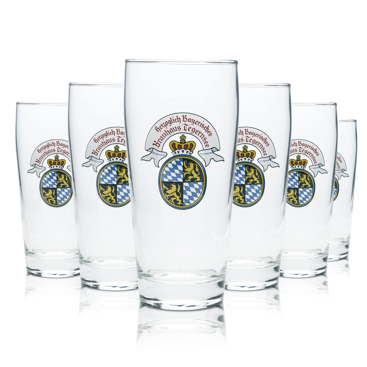 6 bicchieri da birra Tegernsee da 0,25 l, birrificio, birreria, Baviera, gastronomia, bar