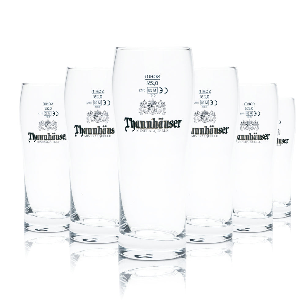 6 bicchieri da birra Thannhäuser 0,25 l Willi Becher Radler Mineralquelle bicchieri tumbler