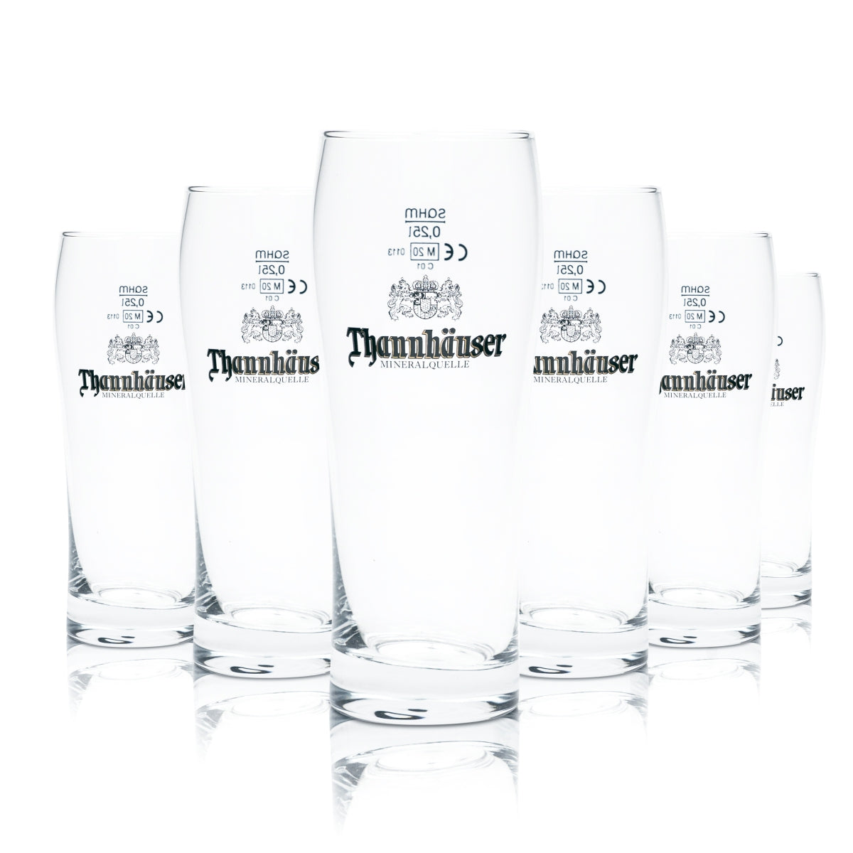 6 bicchieri da birra Thannhäuser 0,25 l Willi Becher Radler Mineralquelle bicchieri tumbler