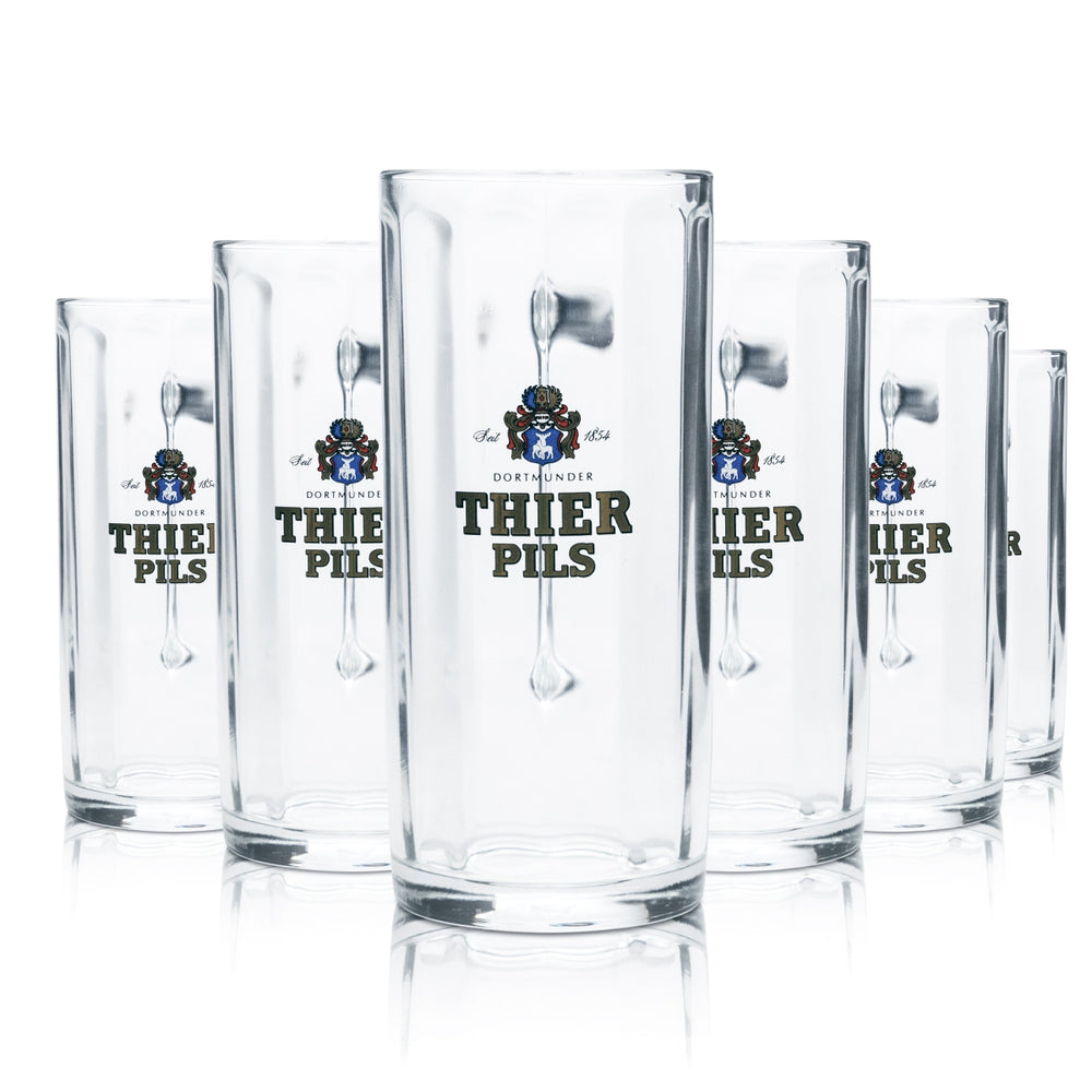 6 bicchieri da birra Thier 0,4 l boccale Humpen Seidel bicchieri da birra Gastro Brauerei Pils Dortmund