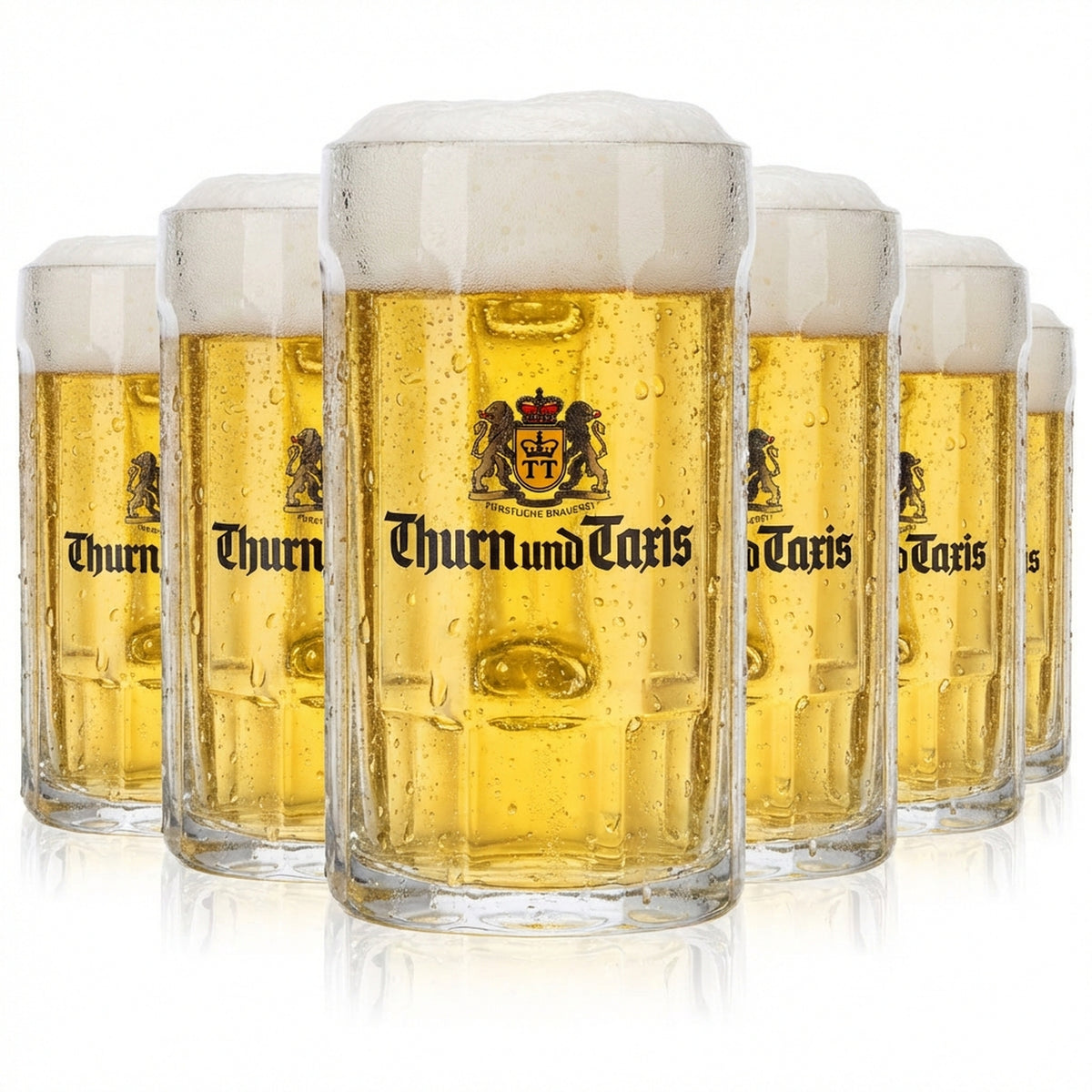 6 bicchieri da birra Thurn & Taxis Bicchieri da birra 0,25 l Bicchiere da birra Seidel con rilievo