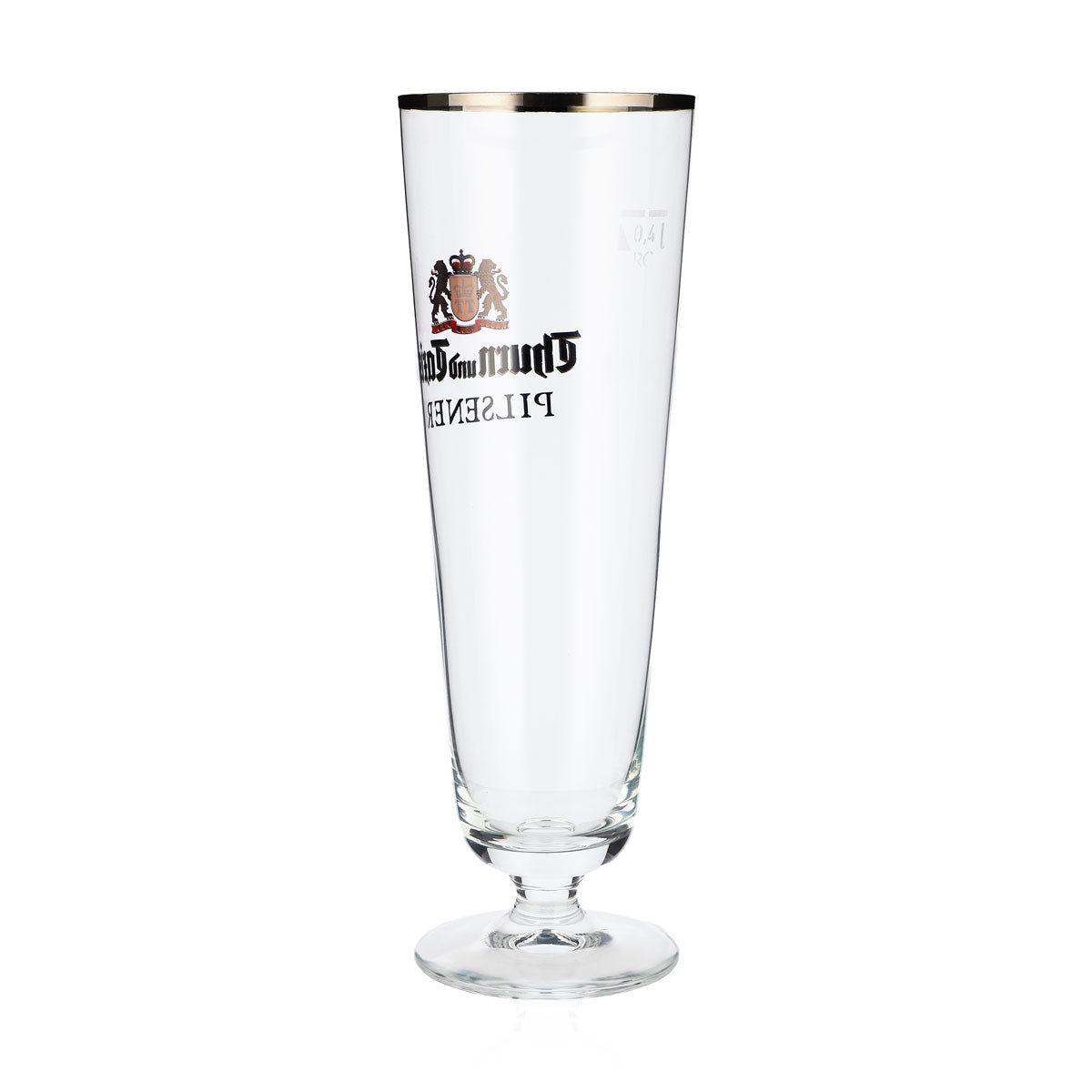 6 bicchieri da birra Thurn & Taxis Bicchieri da birra a calice 0,4 l Calice Tulipano Bordo dorato – Vista 4